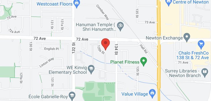 map of 121 13368 72 AVENUE